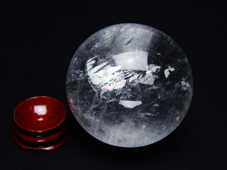 水晶 丸玉 52mm スフィア 置物 水晶玉 一点物 151-9029