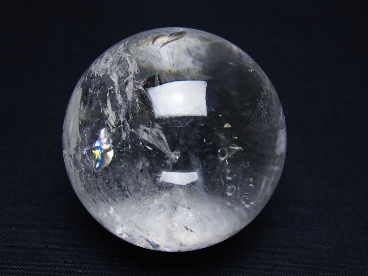 水晶 丸玉 53mm スフィア 置物 水晶玉 一点物 151-9031