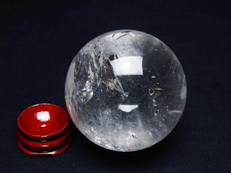 水晶 丸玉 53mm スフィア 置物 水晶玉 一点物 151-9031