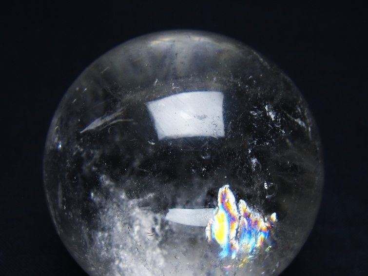 水晶 丸玉 54mm スフィア 置物 水晶玉 一点物 151-9032
