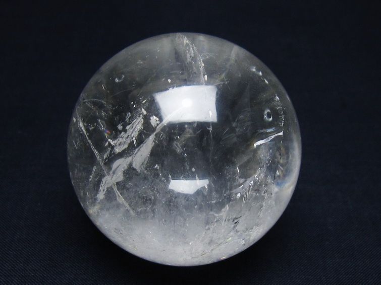 水晶 丸玉 55mm スフィア 置物 水晶玉 一点物 151-9034