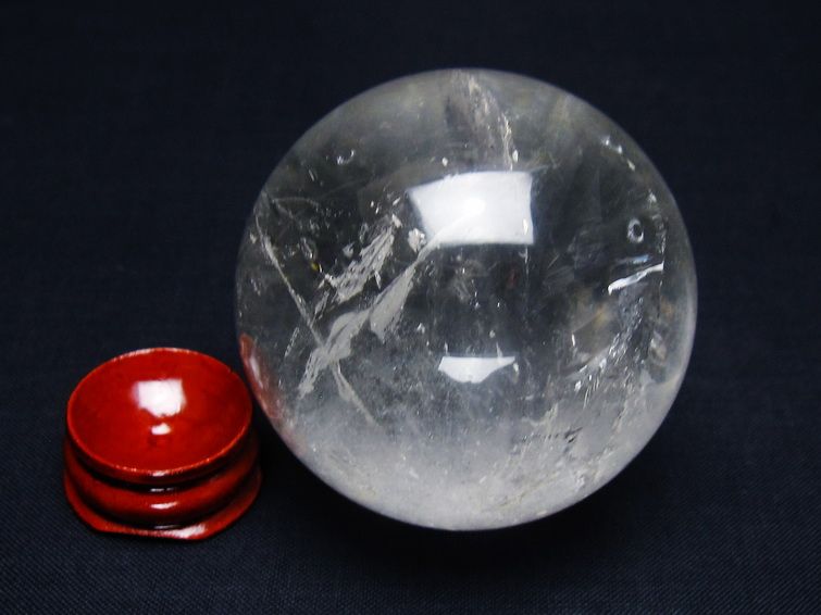 水晶 丸玉 55mm スフィア 置物 水晶玉 一点物 151-9034