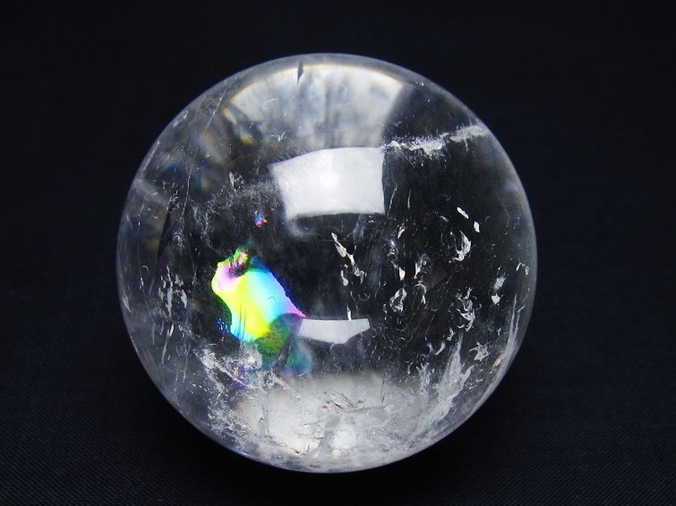 水晶 丸玉 57mm スフィア 置物 水晶玉 一点物 151-9042
