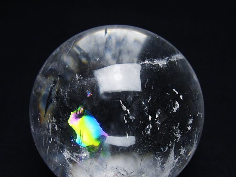 水晶 丸玉 57mm スフィア 置物 水晶玉 一点物 151-9042