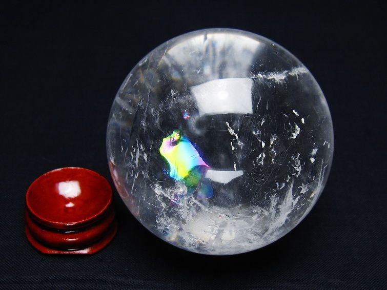 水晶 丸玉 57mm スフィア 置物 水晶玉 一点物 151-9042