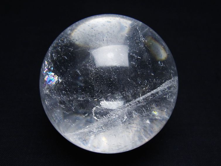 水晶 丸玉 57mm スフィア 置物 水晶玉 一点物 151-9044