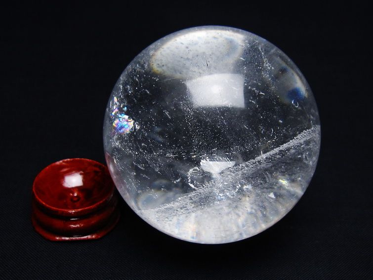 水晶 丸玉 57mm スフィア 置物 水晶玉 一点物 151-9044