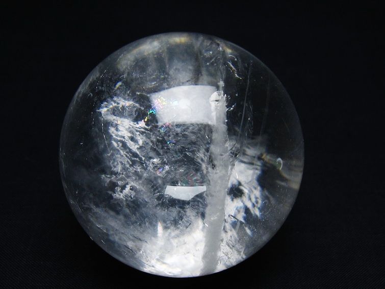 水晶 丸玉 60mm スフィア 置物 水晶玉 一点物 151-9054
