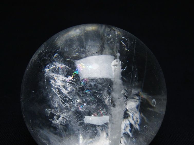 水晶 丸玉 60mm スフィア 置物 水晶玉 一点物 151-9054