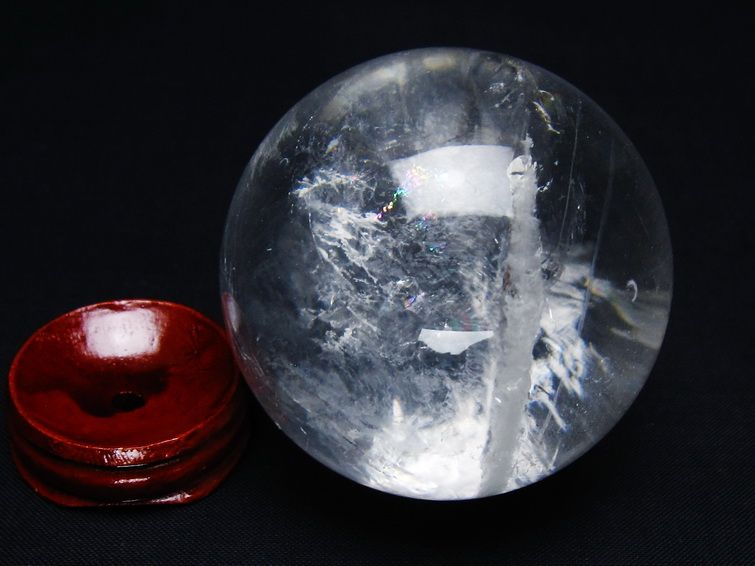 水晶 丸玉 60mm スフィア 置物 水晶玉 一点物 151-9054