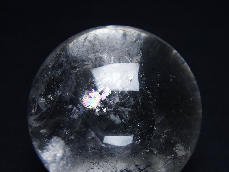 水晶 丸玉 60mm スフィア 置物 水晶玉 一点物 151-9055