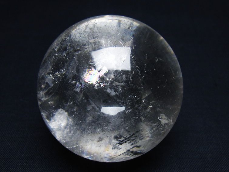 水晶 丸玉 60mm スフィア 置物 水晶玉 一点物 151-9055