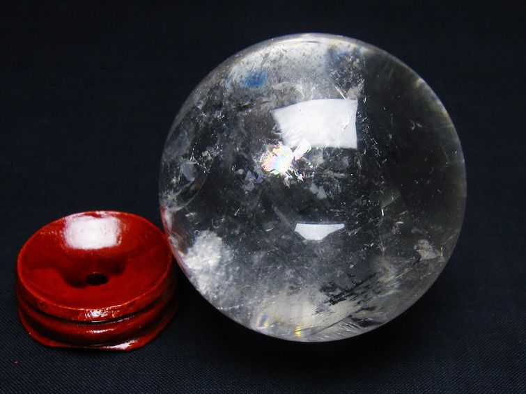 水晶 丸玉 60mm スフィア 置物 水晶玉 一点物 151-9055