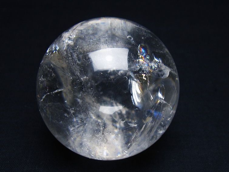 水晶 丸玉 61mm スフィア 置物 水晶玉 一点物 151-9057