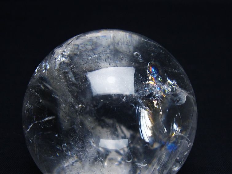 水晶 丸玉 61mm スフィア 置物 水晶玉 一点物 151-9057