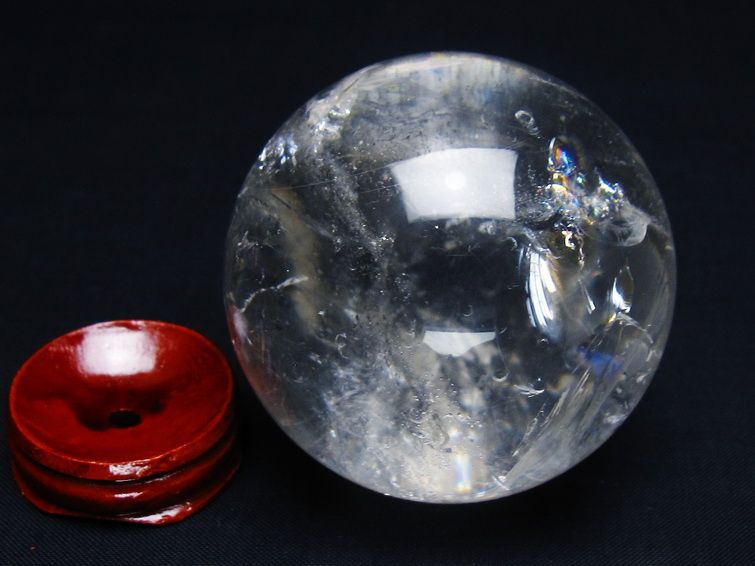 水晶 丸玉 61mm スフィア 置物 水晶玉 一点物 151-9057
