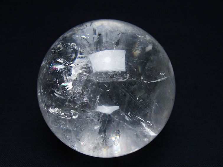 水晶 丸玉 61mm スフィア 置物 水晶玉 一点物 151-9058