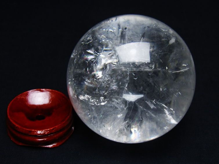 水晶 丸玉 61mm スフィア 置物 水晶玉 一点物 151-9058