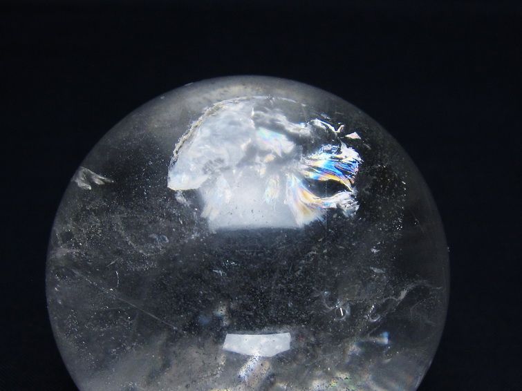 水晶 丸玉 64mm スフィア 置物 水晶玉 一点物 151-9065