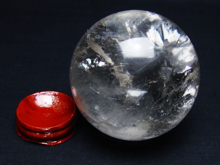 水晶 丸玉 68mm スフィア 置物 水晶玉 一点物 151-9068