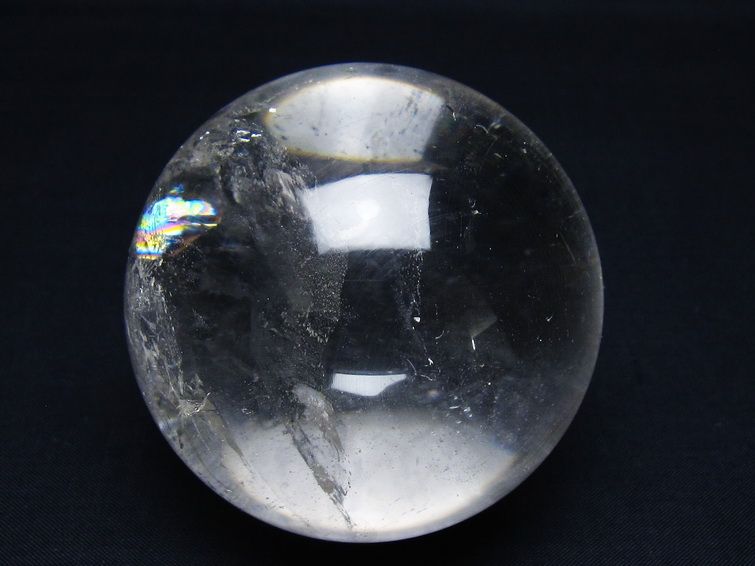 水晶 丸玉 74mm スフィア 置物 水晶玉 一点物 151-9072