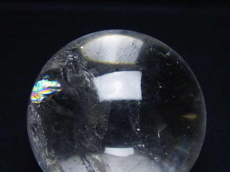 水晶 丸玉 74mm スフィア 置物 水晶玉 一点物 151-9072