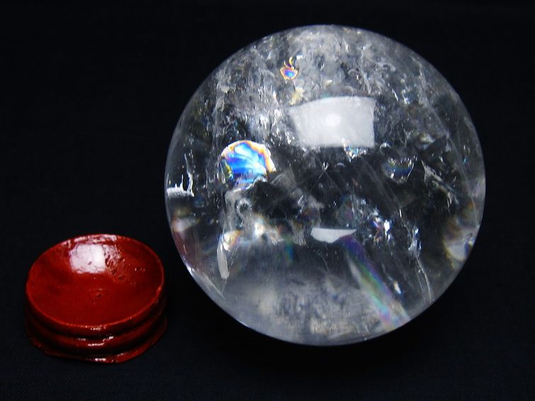 水晶 丸玉 73mm スフィア 置物 水晶玉 一点物 151-9074 【sold out】