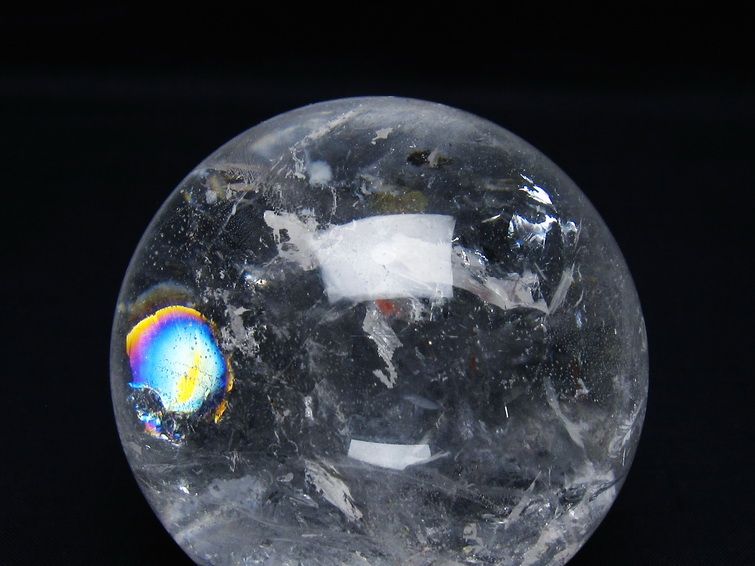 水晶 丸玉 78mm スフィア 置物 水晶玉 一点物 151-9075