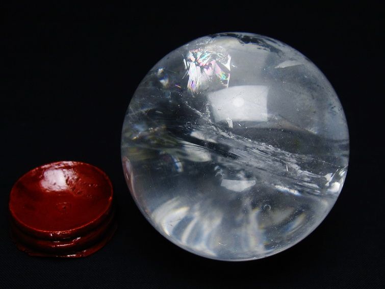 水晶 丸玉 66mm スフィア 置物 水晶玉 一点物 151-9076