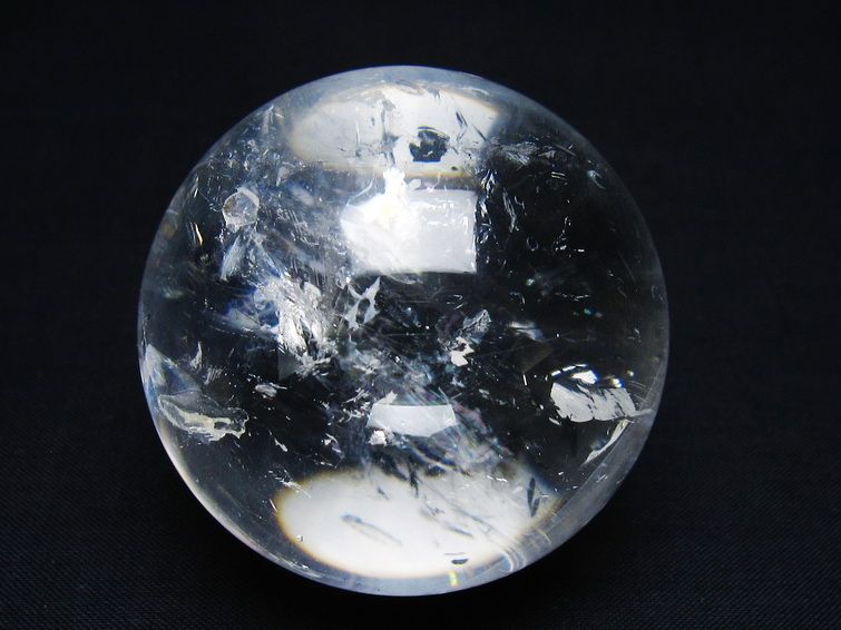 水晶 丸玉 56mm スフィア 置物 水晶玉 一点物 151-9082