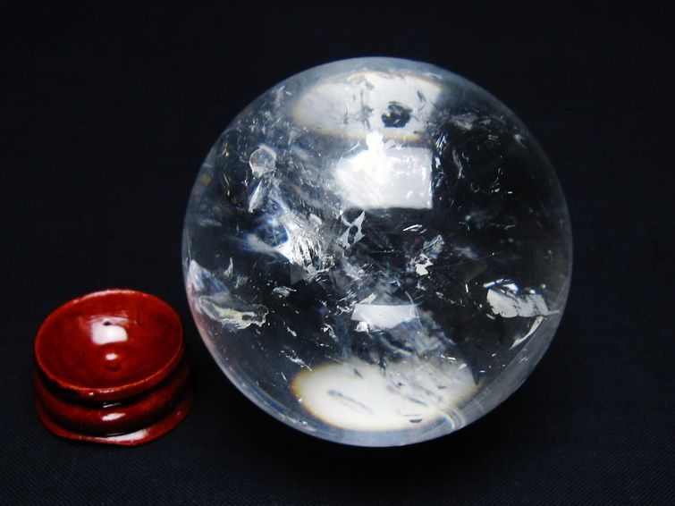 水晶 丸玉 56mm スフィア 置物 水晶玉 一点物 151-9082
