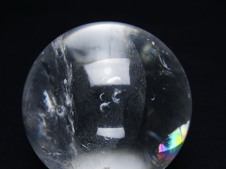 水晶 丸玉 55mm スフィア 置物 水晶玉 一点物 151-9083