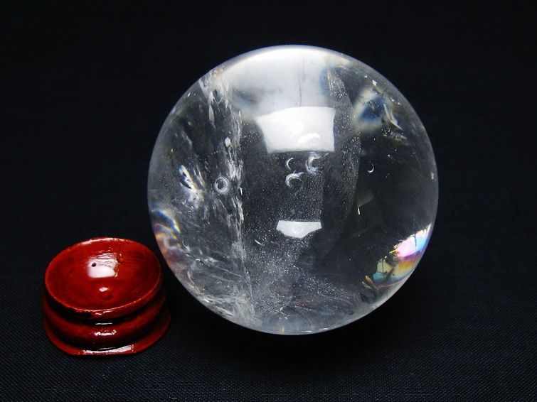 水晶 丸玉 55mm スフィア 置物 水晶玉 一点物 151-9083