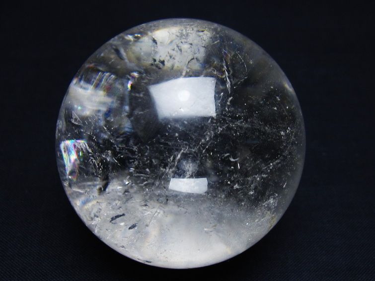 水晶 丸玉 53mm スフィア 置物 水晶玉 一点物 151-9085