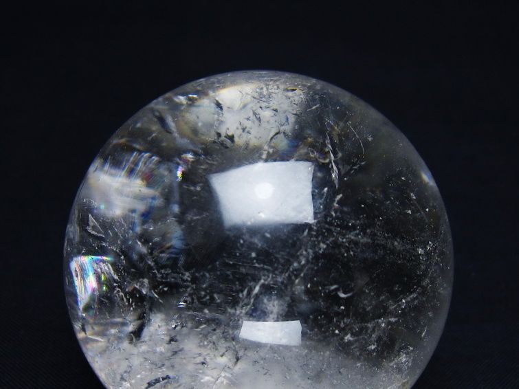 水晶 丸玉 53mm スフィア 置物 水晶玉 一点物 151-9085
