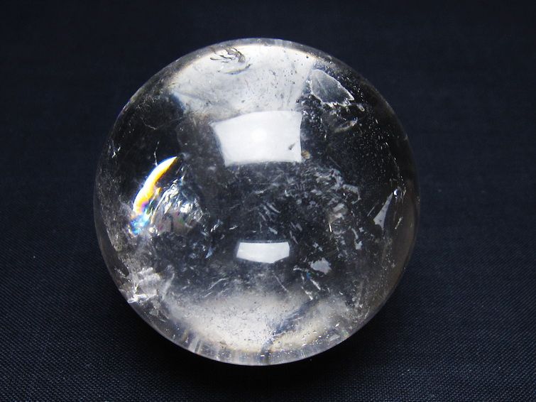 水晶 丸玉 52mm スフィア 置物 水晶玉 一点物 151-9088