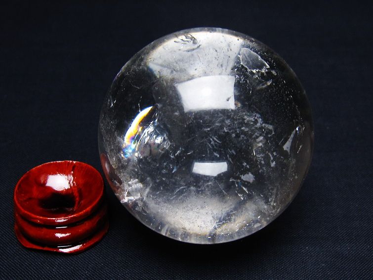水晶 丸玉 52mm スフィア 置物 水晶玉 一点物 151-9088