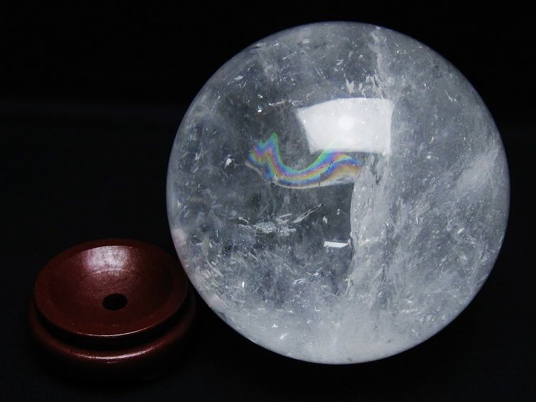 1.6Kg 水晶 丸玉 110mm スフィア 置物 水晶玉 一点物 151-9094 【sold out】