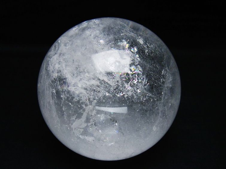 1.1Kg 水晶 丸玉 93mm スフィア 置物 水晶玉 一点物 151-9096 【sold out】