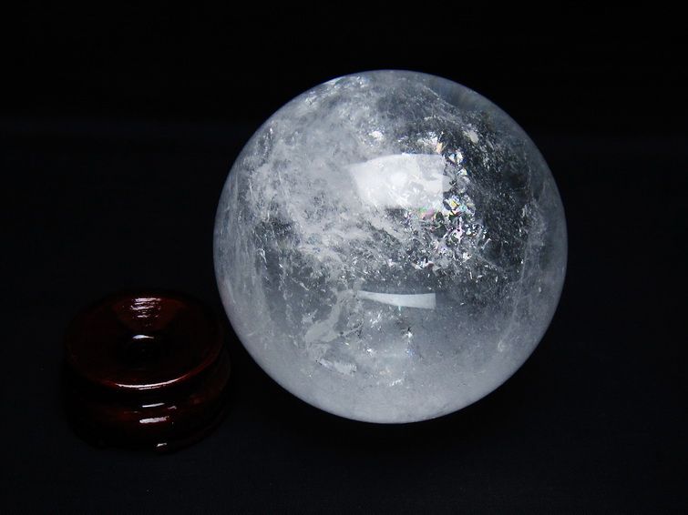 1.1Kg 水晶 丸玉 93mm スフィア 置物 水晶玉 一点物 151-9096 【sold out】
