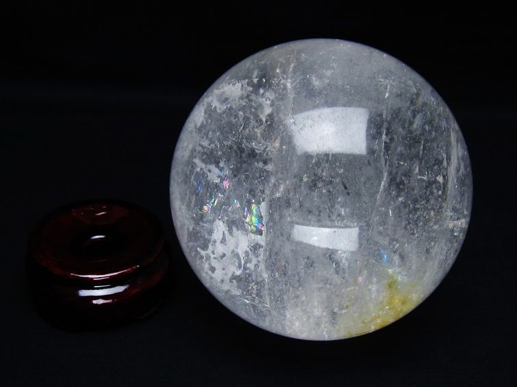 水晶 丸玉 88mm スフィア 置物 水晶玉 一点物 151-9098