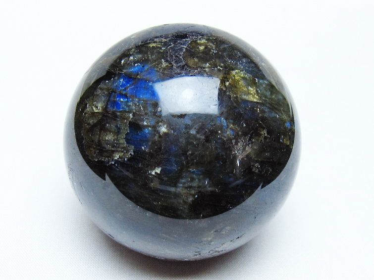 ラブラドライト 丸玉 64mm スフィア 置物 一点物 151-9103