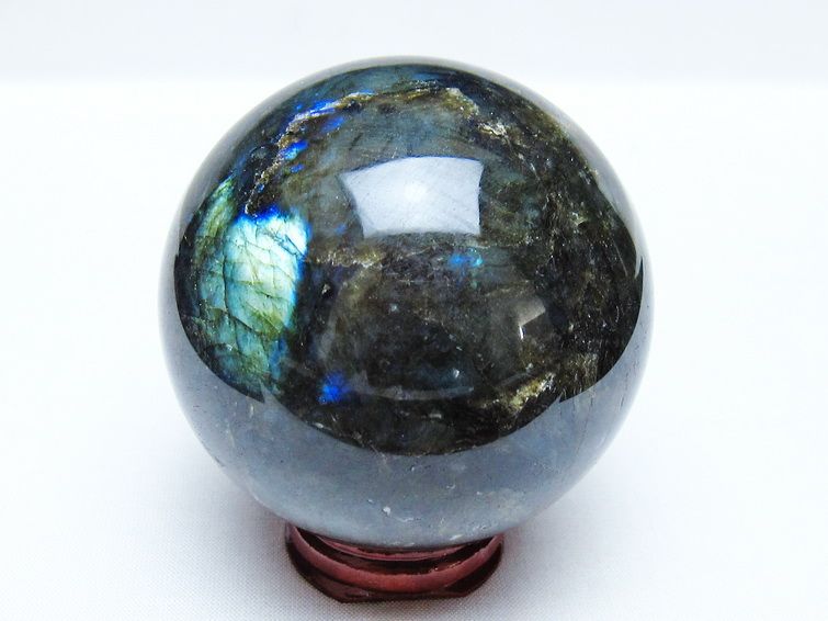 ラブラドライト 丸玉 69mm スフィア 置物 一点物 151-9110 【sold out】