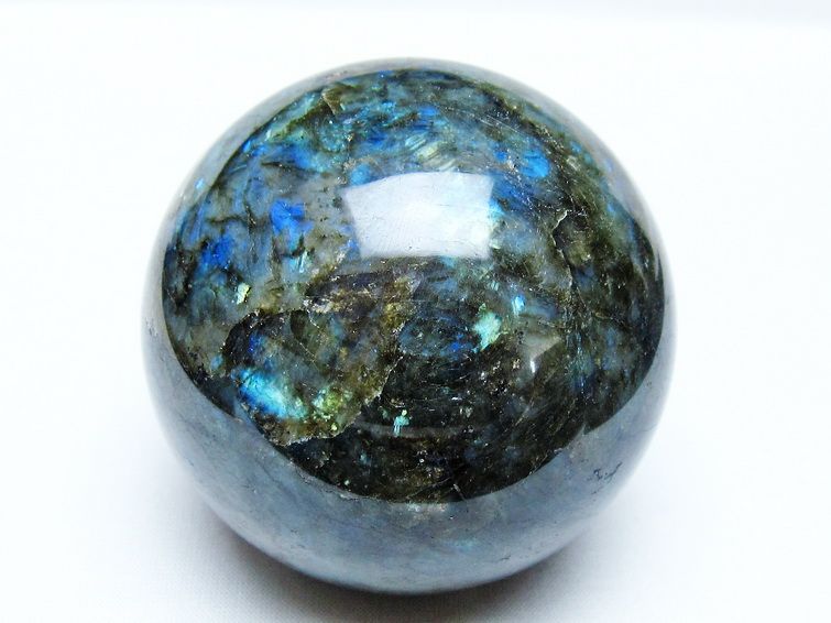 ラブラドライト 丸玉 72mm スフィア 置物 一点物 151-9120 【sold out】