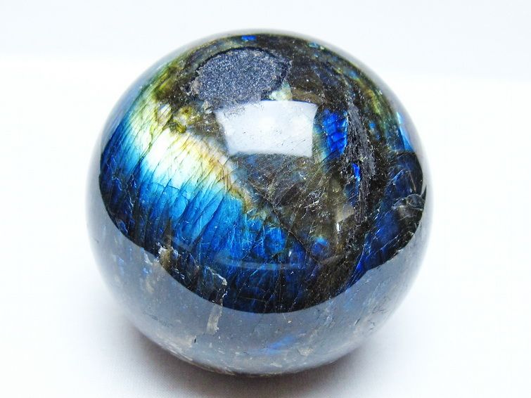ラブラドライト 丸玉 82mm スフィア 置物 一点物 151-9151 【sold out】