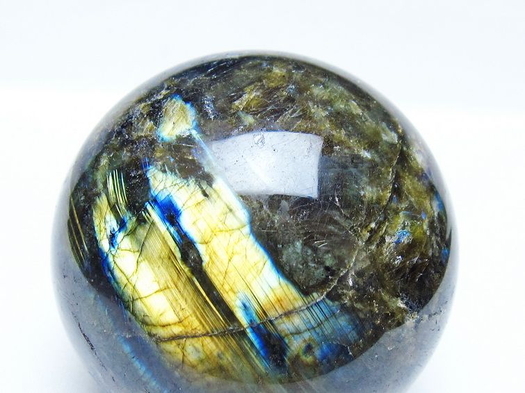 ラブラドライト 丸玉 80mm スフィア 置物 一点物 151-9153 【sold out】
