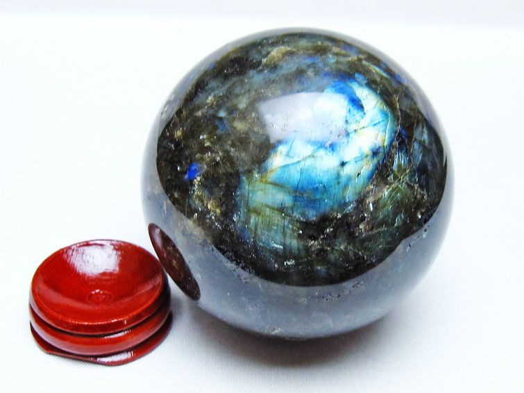 ラブラドライト 丸玉 73mm スフィア 一点物 151-9185