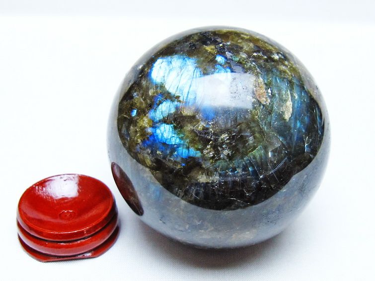 ラブラドライト 丸玉 72mm スフィア 一点物 151-9189
