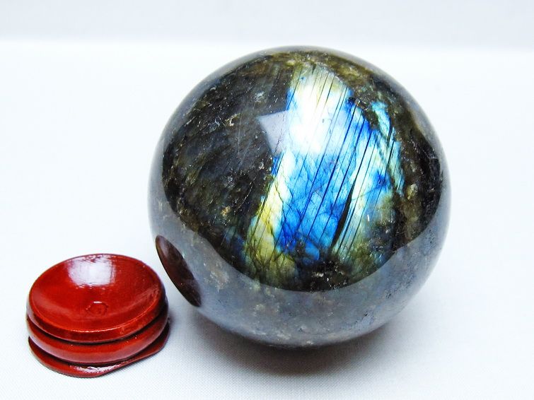 ラブラドライト 丸玉 72mm スフィア 一点物 151-9191