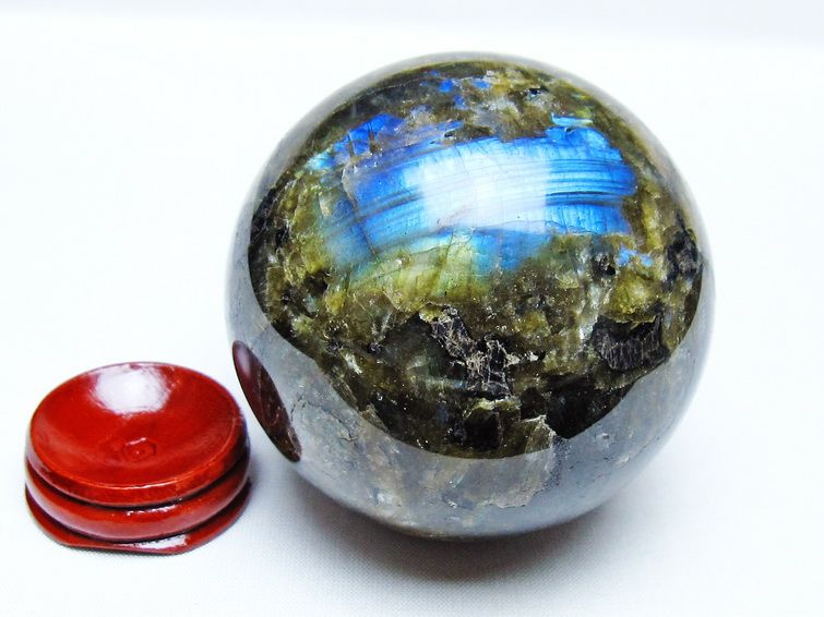 ラブラドライト 丸玉 71mm スフィア 一点物 151-9192